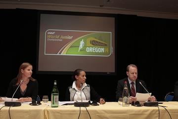 IAAF World Junior Championships Eugene 2014 delegation present their progress report (Giancarlo Colombo)