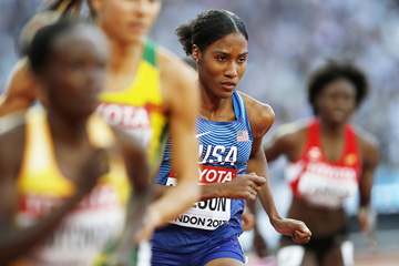Ajee Wilson in the 800m at the IAAF World Championships London 2017 (AFP / Getty Images)