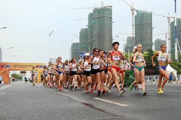 The U20 women's 10km race walk at the IAAF World Race Walking Team Championships Taicang 2018 (Getty Images)