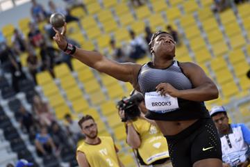 Tia Brooks at the 2016 IAAF Diamond League meeting in Doha (Hasse Sjogren)