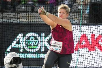 Anita Wlodarcyzk in action at the 2014 ISTAF Berlin meeting (Gladys Chai von der Laage)