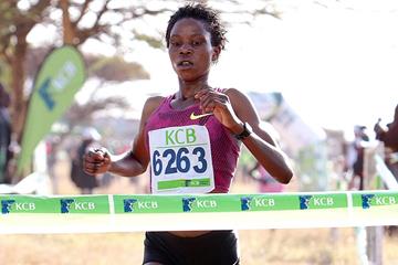 Rosefline Chepngetich wins the junior women's race at the Kenyan Cross Country Championships (David Ogeka / Photo Run)