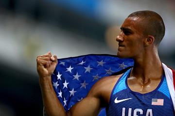 Ashton Eaton after winning the decathlon at the Rio 2016 Olympic Games (Getty Images)