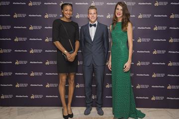 Nafissatou Thiam, Max Hess and Ruth Beitia at the 2016 European Athletics Golden Tracks Awards in Funchal (Getty Images)