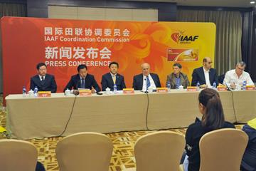 The press conference at the end of the IAAF Coordination Commission's visit to Beijing (Organisers)