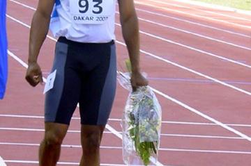 Angelo Taylor after his victory in Dakar (Mark Ouma)