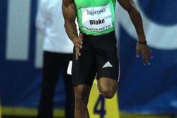 Yohan Blake beats the wind and chill to take the Rovereto 100m (Giancarlo Colombo)