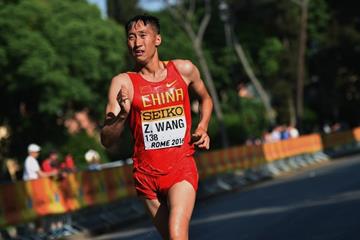 Wang Zhen in the men's 20km at the IAAF World Race Walking Team Championships Rome 2016 (Getty Images)