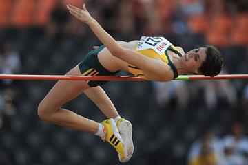 Julia Du Plessis in the girls' High Jump at the IAAF World Youth Championships 2013 (Getty Images)