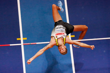 Mateusz Przybylko in the high jump at the IAAF World Indoor Championships Birmingham 2018 (AFP / Getty Images)
