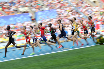 Athletes in action in the 1500m at the IAAF World Championships (Getty Images)