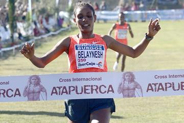 Belaynesh Oljira winning at the 2015 Cross Internacional de Atapuerca (Organisers)