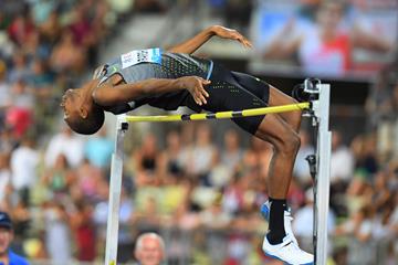 Mutaz Essa Barshim at the 2016 IAAF Diamond League meeting in Lausanne (Gladys von der Laage)
