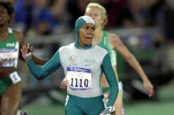 2000 Olympic Games women's 400m winner Cathy Freeman (Allsport)