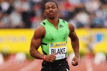 Yohan Blake in action at the IAAF Diamond League meeting in London (Getty Images)