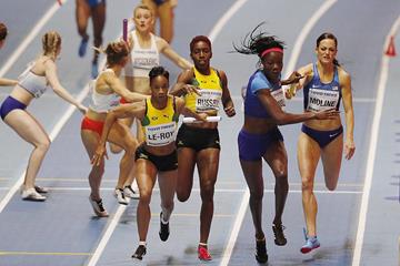 The women's 4x400m at the IAAF World Indoor Championships Birmingham 2018 (AFP / Getty Images)