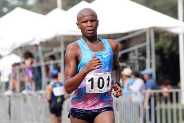 Lebogang Shange en route to victory in the 20km in Monterrey (organisers)