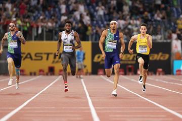 Michael Norman en route to his 200m win at the IAAF Diamond League meeting in Rome (Jean-Pierre Durand)