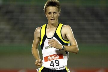 Jared Tallent at the 2002 IAAF World Junior Championships in Kingston (Getty Images)