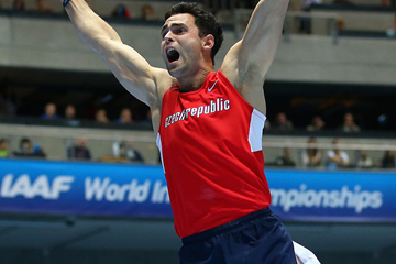 Pole vault bronze medallist Jan Kudlicka at the 2014 IAAF World Indoor Championships in Sopot (Getty Images)