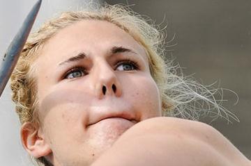 Christin Hussong of Germany competes during the Women's Javelin Throw qualification round on the day one of the 14th IAAF World Junior Championships (Getty Images)