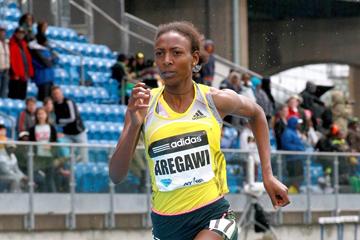 Abeba Aregawi winning at the 2013 IAAF Diamond League meeting in New York (Victah Sailer)