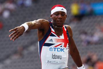 Phillips Idowu of Great Britain & Northern Ireland in the men's Triple Jump final (Getty Images)