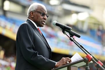 IAAF President Lamine Diack at the opening ceremony at the IAAF World Youth Championships, Cali 2015 (Getty Images)