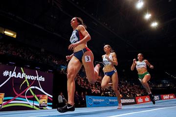 Maja Ciric in the 400m heats at the IAAF World Indoor Championships Birmingham 2018 (Getty Images)
