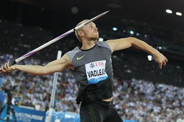 Jakub Vadlejch in the javelin at the IAAF Diamond League meeting in Zurich (Jean-Pierre Durnad)