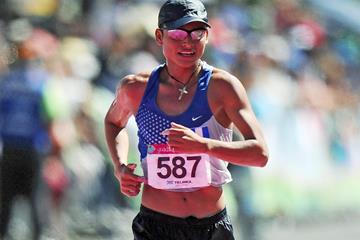 Guatemalan race walker Erick Barrondo on his way to victory (Getty Images)