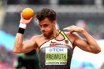 Rico Freimuth in the decathlon shot put at the IAAF World Championships London 2017 (Getty Images)