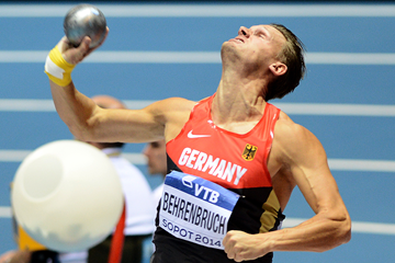 Pascal Behrenbruch in the heptathlon shot at the IAAF World Indoor Championships (AFP / Getty Images)