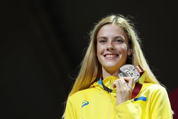 Yaroslava Mahuchikh, high jump silver medallist at the IAAF World Athletics Championships Doha 2019 (Getty Images)