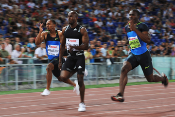 Kim Collins in the 100m at the Golden Gala in Rome (Getty Images)
