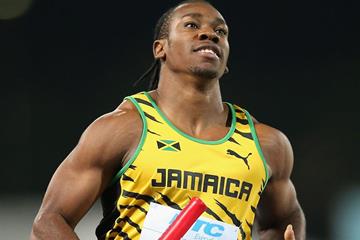 Jamaica's Yohan Blake in action at the 2014 IAAF World Relays in Nassau (Getty Images)