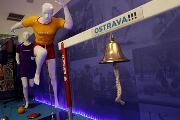 SEIKO lap bell at IAAF Heritage Exhibition, Ostrava (Getty Images for IAAF)