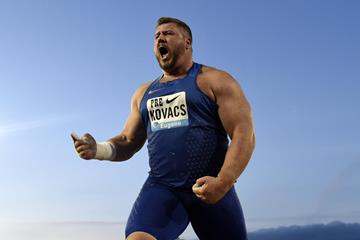 Joe Kovacs at the 2016 IAAF Diamond League meeting in Eugene (Kirby Lee)