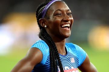 Quanera Hayes of the US at the IAAF World Championships London 2017 (Getty Images)