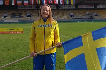 Maria Jannson after winning the IAU European 24 Hour title (Nadeem Khan/organisers)