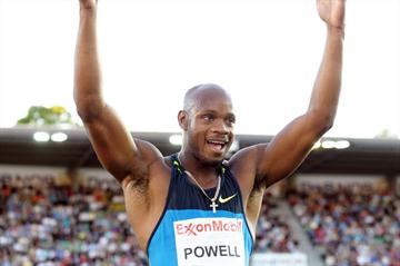 Asafa Powell at the Oslo Diamond League meeting (Mark Shearman)