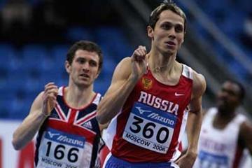 Yuriy Borzakovskiy of Russia during the men's 800m first round heats (Getty Images)