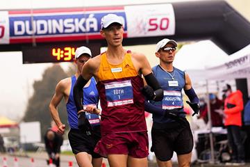 Matej Toth in action in Dudince (Milan Duroch, Slovak Athletics Federation)