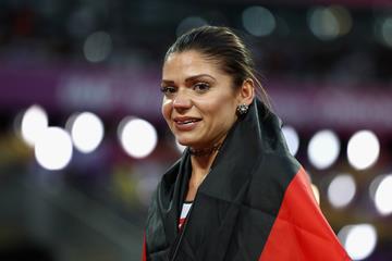 Pamela Dutkiewicz after taking bronze in the 100m hurdles at the IAAF World Championships London 2017 (Getty Images)