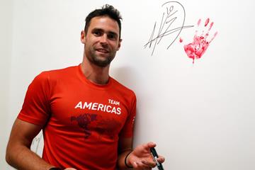 Czech pole vaulter Jan Kudlicka at the IAAF Heritage Exhibition in Ostrava (Getty Images)