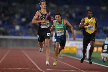 Dylan Borlee of Belgium in the mixed 4x400m at the IAAF World Relays Yokohama 2019 (Roger Sedres)