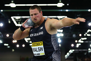 Tom Walsh in the shot put at the IAAF World Indoor Championships Portland 2016 (Getty Images)