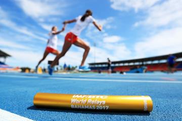 Baton practice ahead of the IAAF/BTC World Relays Bahamas 2017 (Getty Images)