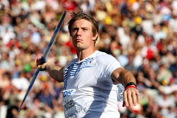 Andreas Thorkildsen of Norway throws a season's best of 89.59m to win the men's Javelin Throw final at the IAAF World Championships (Getty Images)
