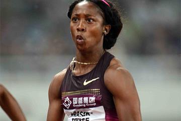 Shelly-Ann Fraser-Pryce clocks a world lead of 10.93 at the Shanghai Diamond League (Jiro Mochizuki)